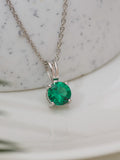 EMERALD PENDANT NECKLACE IN 925 STERLING SILVER FOR WOMEN-7