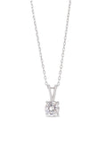 SOLITAIRE PENDANT NECKLACE IN 925 STERLING SILVER FOR WOMEN