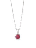 RUBY DAILY WEAR SOLITAIRE NECKLACE IN 18 INCH MADE WITH 925 SILVER-3