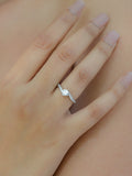 Pure Silver And American Diamond 1 Carat Solitaire Proposal Ring For Her