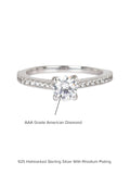 ORNATE JEWELS SIMPLE SOLITAIRE SILVER RING FOR WOMEN-6