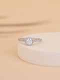 ORNATE JEWELS 925 PURE SILVER HALO RING FOR WOMEN