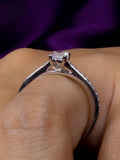 ORNATE JEWELS 1.02 CARAT SOLITAIRE RING IN SILVER-2