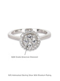 ORNATE PURE SILVER ENGAGEMENT RING FOR WOMEN-5