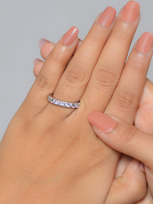 ENGAGEMENT BAND FOR WOMEN IN PURE 925 SILVER