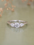 ORNATE JEWELS THREE STONE PROMISE RING IN 925 SILVER FOR WOMEN