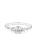 ORNATE JEWELS OVAL SHAPE PROMISE RING