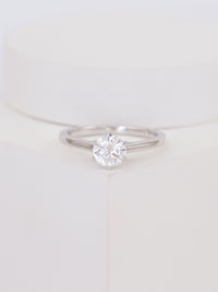 Pure 925 Sterling Silver 1.5 Carat Solitaire Ring