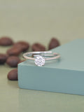 1 CARAT SINGLE SOLITAIRE ADJUSTABLE SILVER RING FOR WOMEN-1