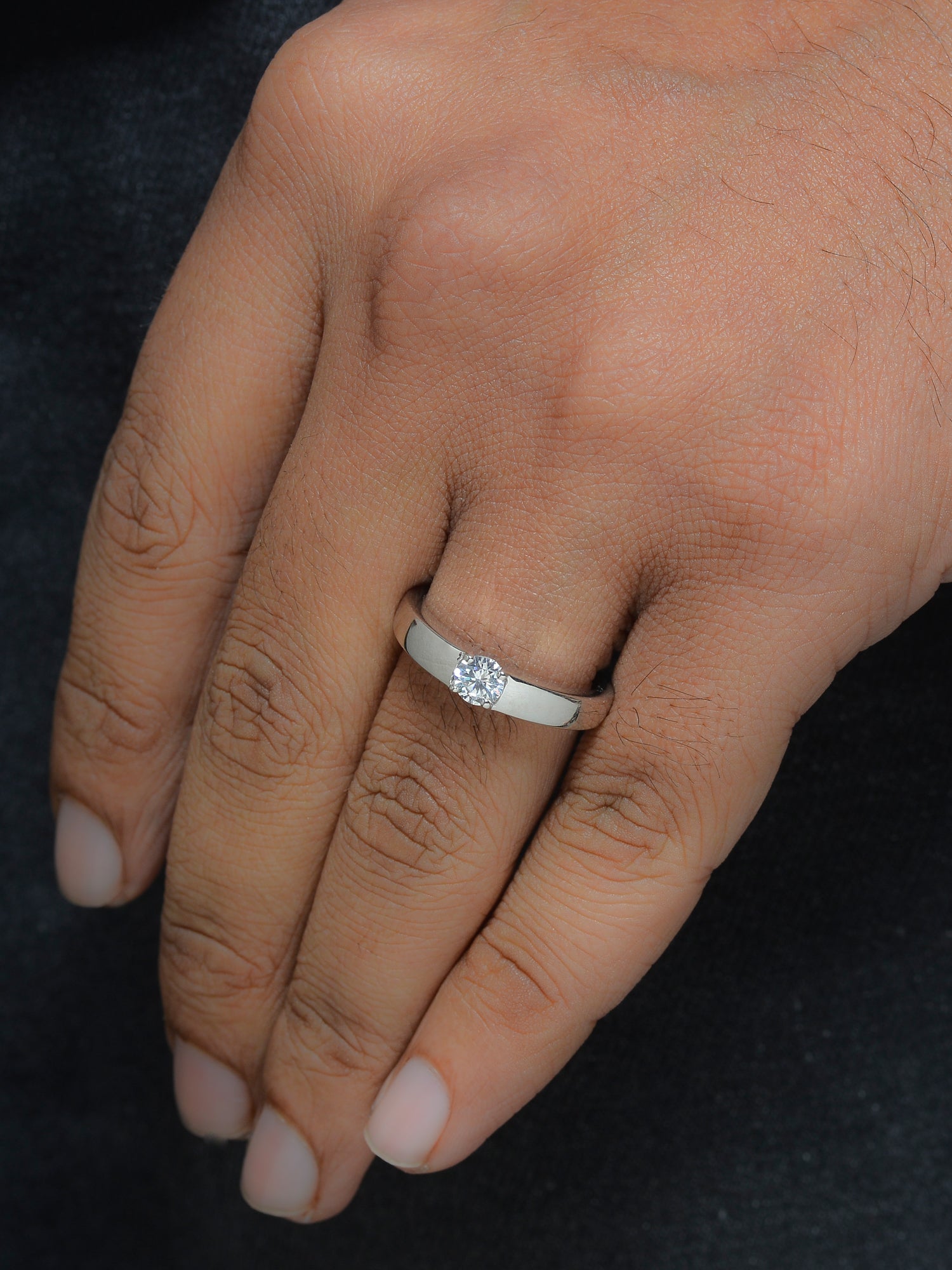 Mens 1.5 carat hot sale diamond ring