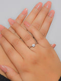 1 CARAT SINGLE SOLITAIRE ADJUSTABLE SILVER ENGAGEMENT RING FOR WOMEN-1