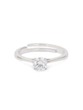 1 CARAT CLASSIC SOLITAIRE ADJUSTABLE ENGAGEMENT SILVER RING FOR WOMEN-2