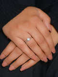 DIAMOND LOOK ADJUSTABLE SILVER RING FOR WOMEN-1