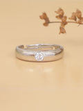 SINGLE STONE ADJUSTABLE SILVER RING FOR MEN-1