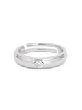 SIMPLE ADJUSTABLE MINIMALIST SILVER RING FOR WOMEN-3