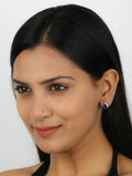 925 STERLING SILVER BLUE SAPPHIRE BIG STUD EARRINGS FOR HER