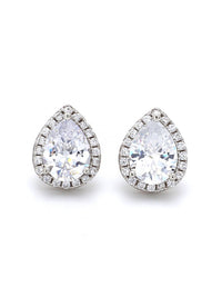 925 STERLING SILVER 2 CARAT AMERICAN DIAMOND BIG STUD EARRINGS FOR HER
