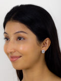 1.5 CARAT CUSHION CUT AMERICAN DIAMOND STUD STERLING SILVER EARRINGS
