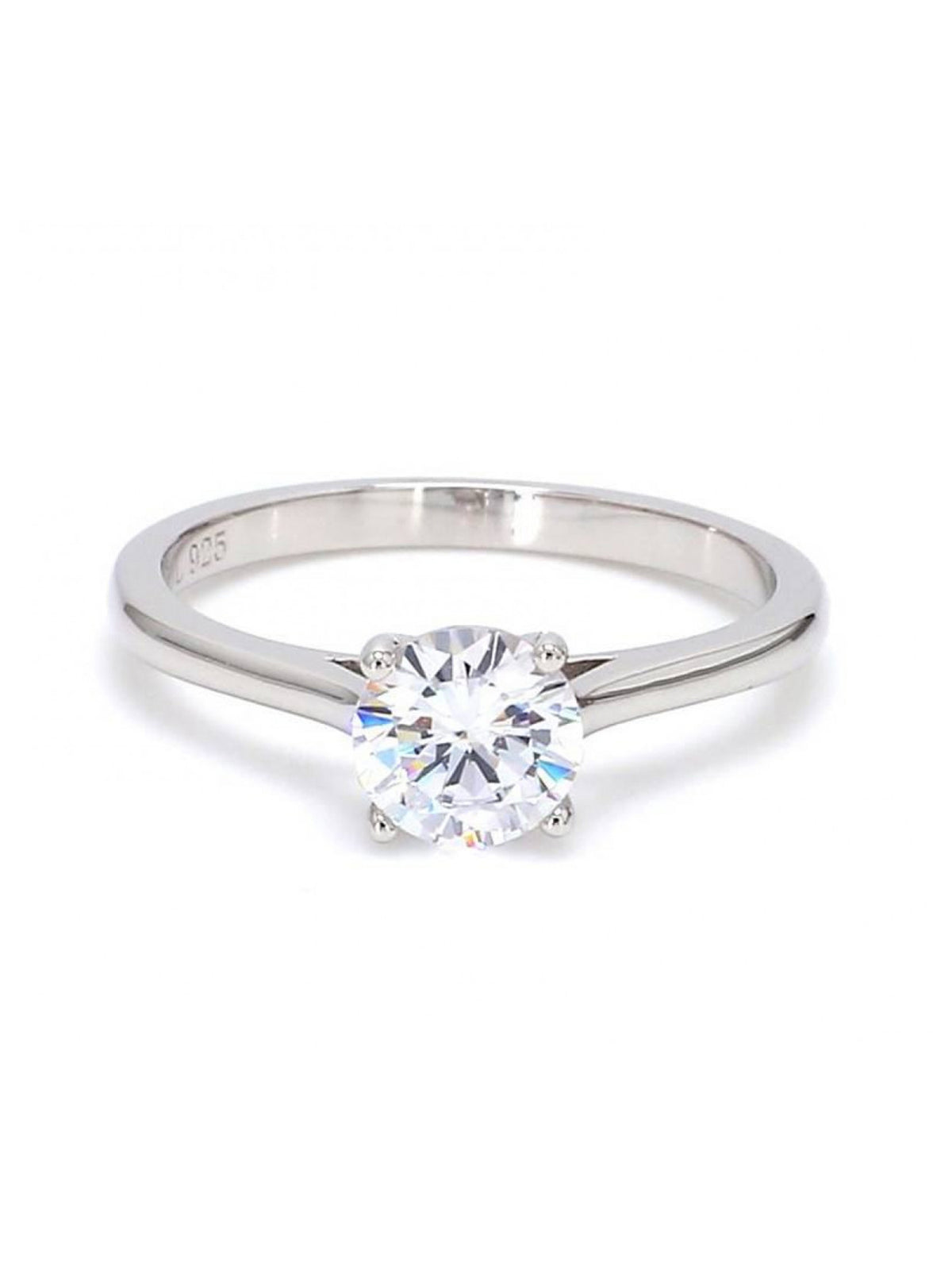 0.75 CARAT LOVE THY WOMAN SOLITAIRE RING IN SILVER 925