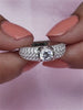 Sparkly 3 Carat Solitaire Band Ring