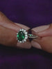 Oval Royal Emerald Silver Ring