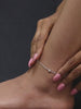 SINGLE SOLITAIRE PURE SILVER ANKLET FOR WOMEN