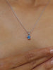 ORNATE JEWELS SWISS BLUE SOLITAIRE NECKLACE WITH EARRINGS-6