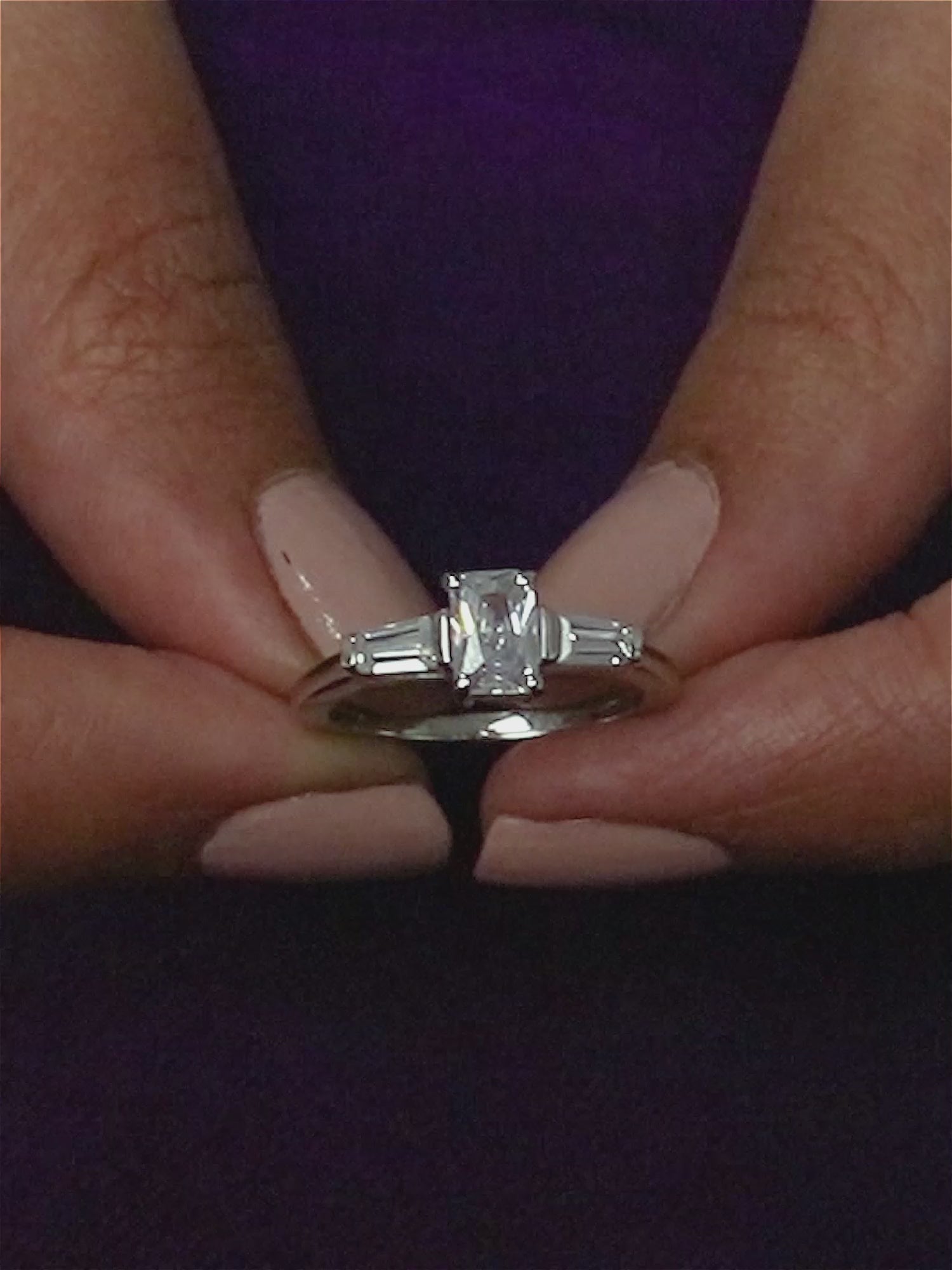 1 Carat Classic Octagon American Diamond Ring