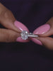 ORNATE JEWELS 4.5 CARAT AMERICAN DIAMOND OVAL SOLITAIRE RING