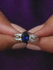 Blue Sapphire Promise Ring For Women In 925 Silver