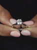SIX PRONG 2 CARAT SOLITAIRE AMERICAN DIAMOND 925 SILVER RING