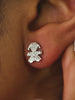 GIRL CHILD SHAPED AMERICAN DIAMONDS 925 SILVER STUDS FOR KIDS