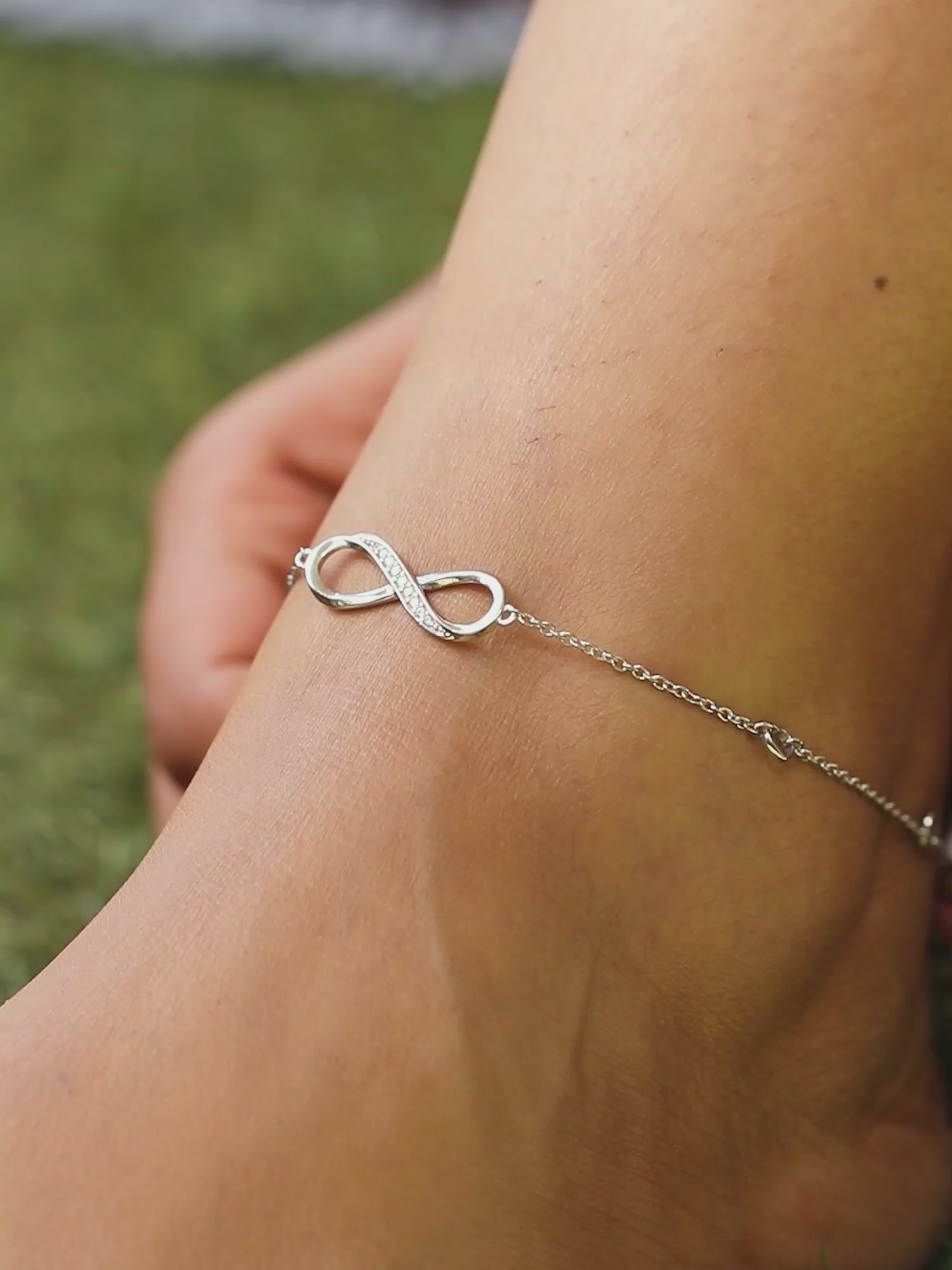 925 Sterling Silver Infinity Anklet For Women-4